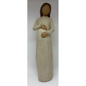 Willow Tree "Cherish" Figurine Expecting Mother Holding Belly 2002 Susan Lordi C